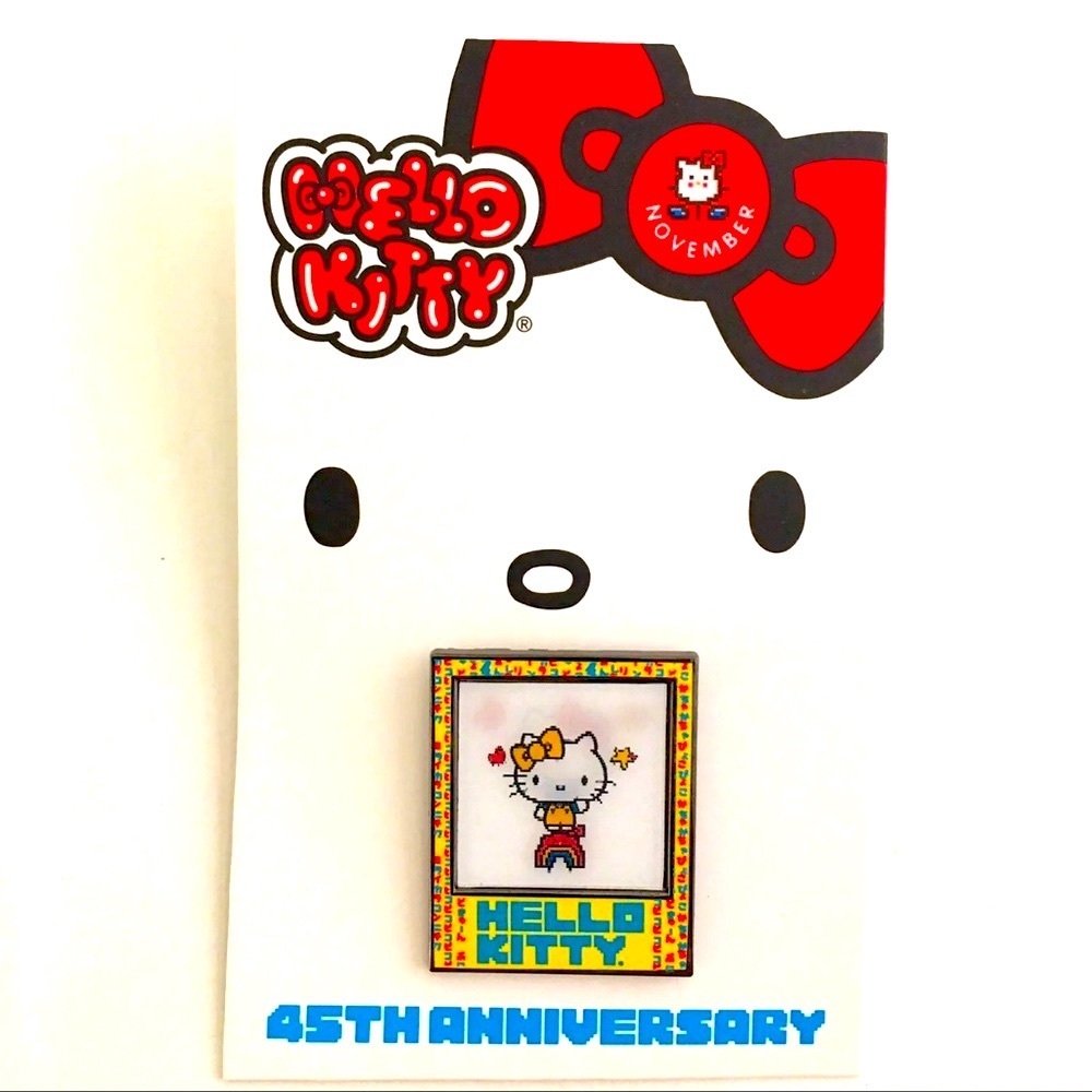 New Sanrio Friend Of The Month Pin Hello Kitty Rainbow NOVEMBER  2019 45th Anniv